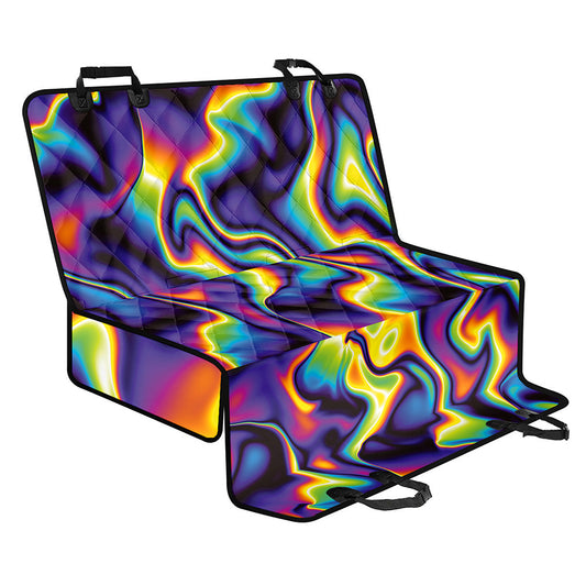 Psychedelic Wavy Print Pet Car Back Seat Cover
