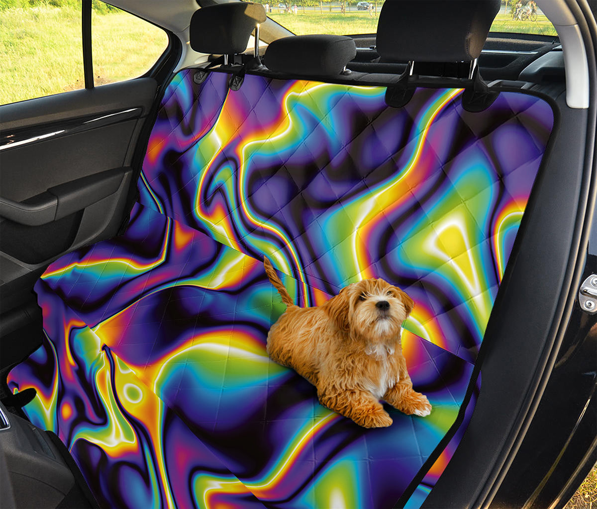 Psychedelic Wavy Print Pet Car Back Seat Cover