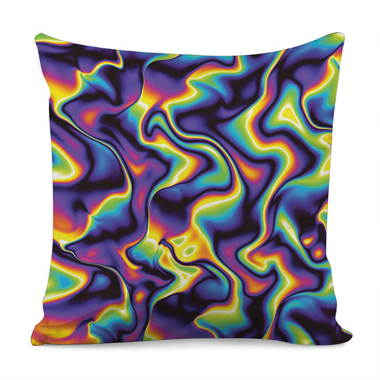 Psychedelic Wavy Print Pillow Cover