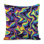 Psychedelic Wavy Print Pillow Cover