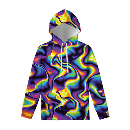 Psychedelic Wavy Print Pullover Hoodie