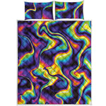 Psychedelic Wavy Print Quilt Bed Set