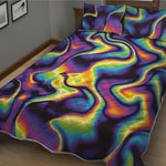 Psychedelic Wavy Print Quilt Bed Set