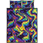 Psychedelic Wavy Print Quilt Bed Set