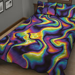 Psychedelic Wavy Print Quilt Bed Set