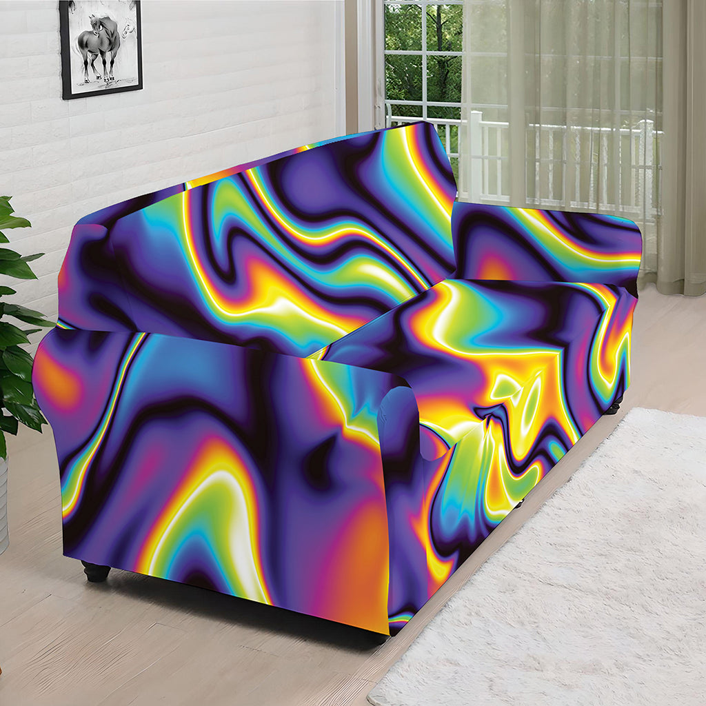 Psychedelic Wavy Print Sofa Cover