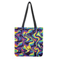 Psychedelic Wavy Print Tote Bag