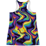 Psychedelic Wavy Print Women's Racerback Tank Top