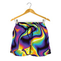 Psychedelic Wavy Print Women's Shorts