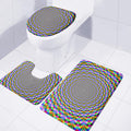 Psychedelic Web Optical Illusion 3 Piece Bath Mat Set