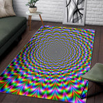 Psychedelic Web Optical Illusion Area Rug GearFrost
