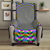 Psychedelic Web Optical Illusion Armchair Protector