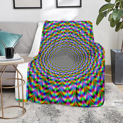 Psychedelic Web Optical Illusion Blanket