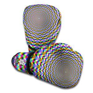 Psychedelic Web Optical Illusion Boxing Gloves