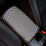 Psychedelic Web Optical Illusion Car Center Console Cover