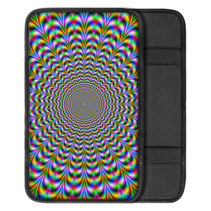 Psychedelic Web Optical Illusion Car Center Console Cover