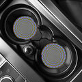 Psychedelic Web Optical Illusion Car Coasters
