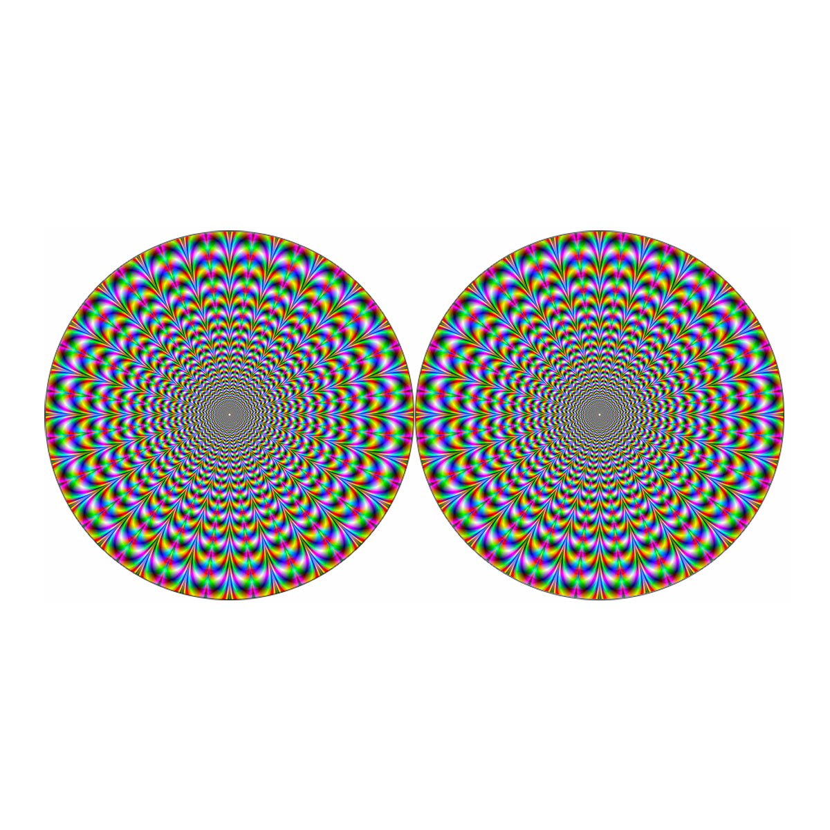 Psychedelic Web Optical Illusion Car Coasters