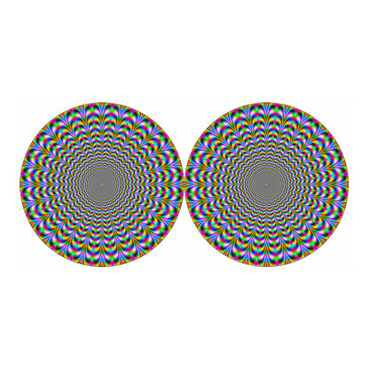 Psychedelic Web Optical Illusion Car Coasters