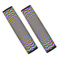 Psychedelic Web Optical Illusion Car Seat Belt Covers