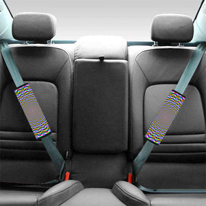 Psychedelic Web Optical Illusion Car Seat Belt Covers