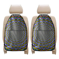 Psychedelic Web Optical Illusion Car Seat Organizers
