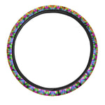 Psychedelic Web Optical Illusion Car Steering Wheel Cover