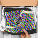 Psychedelic Web Optical Illusion Comfy Boots GearFrost