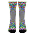 Psychedelic Web Optical Illusion Crew Socks