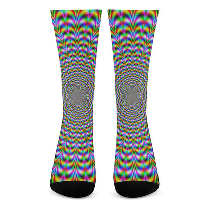 Psychedelic Web Optical Illusion Crew Socks