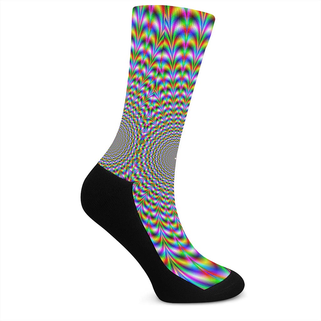 Psychedelic Web Optical Illusion Crew Socks