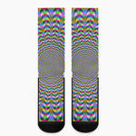 Psychedelic Web Optical Illusion Crew Socks