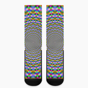 Psychedelic Web Optical Illusion Crew Socks