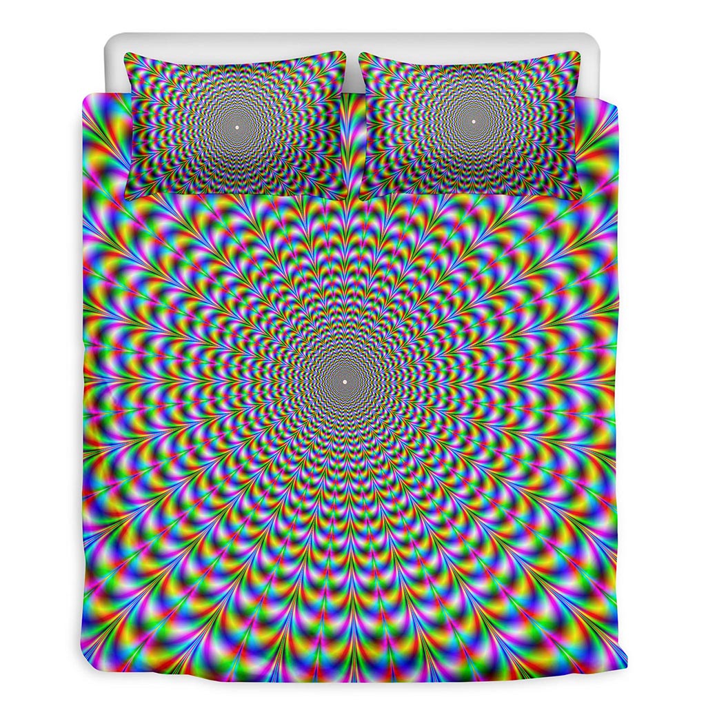 Psychedelic Web Optical Illusion Duvet Cover Bedding Set