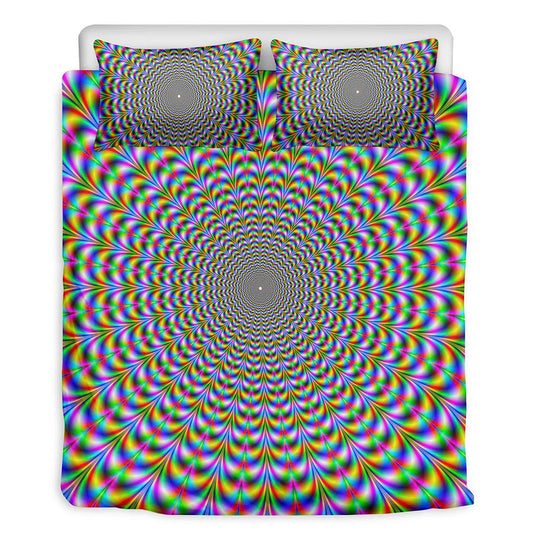 Psychedelic Web Optical Illusion Duvet Cover Bedding Set