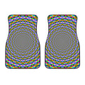 Psychedelic Web Optical Illusion Front Car Floor Mats