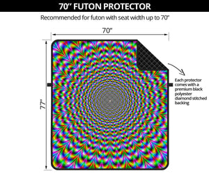 Psychedelic Web Optical Illusion Futon Protector