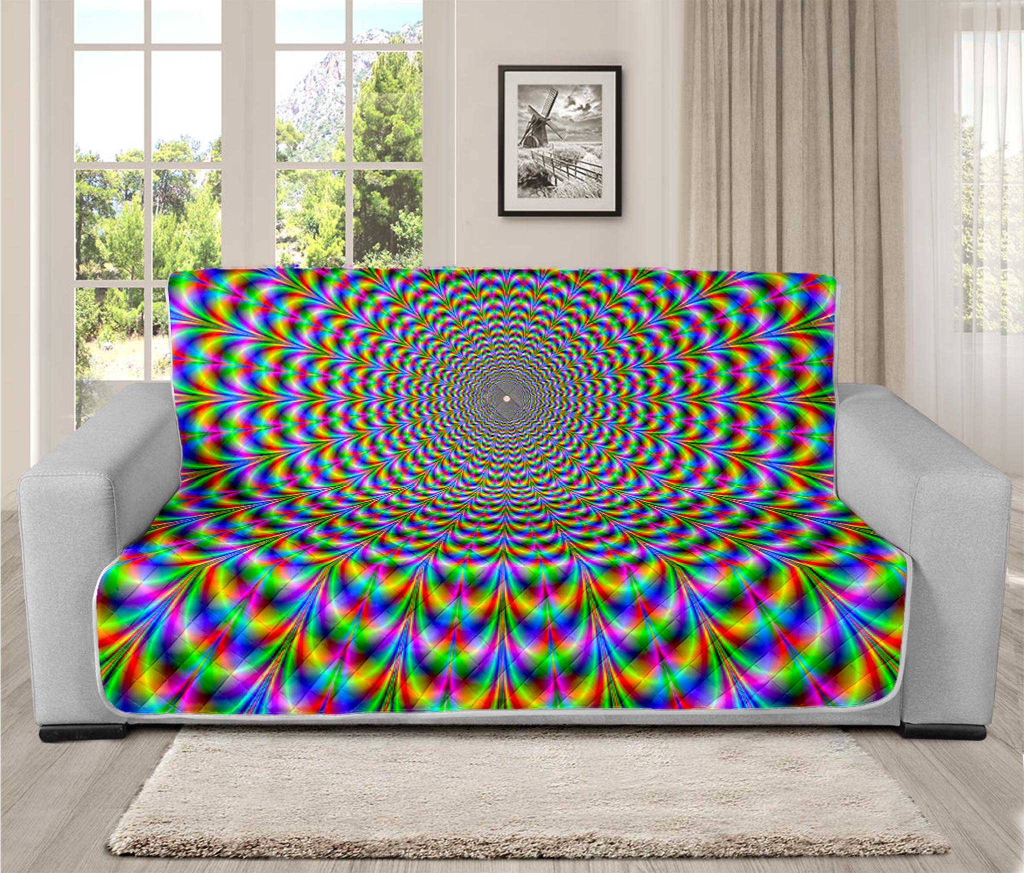 Psychedelic Web Optical Illusion Futon Protector