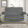 Psychedelic Web Optical Illusion Half Sofa Protector