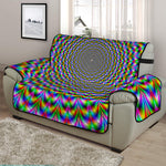 Psychedelic Web Optical Illusion Half Sofa Protector