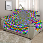 Psychedelic Web Optical Illusion Half Sofa Protector