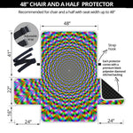 Psychedelic Web Optical Illusion Half Sofa Protector