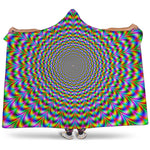 Psychedelic Web Optical Illusion Hooded Blanket