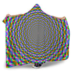 Psychedelic Web Optical Illusion Hooded Blanket