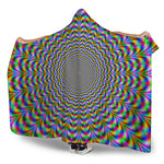 Psychedelic Web Optical Illusion Hooded Blanket
