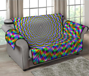 Psychedelic Web Optical Illusion Loveseat Protector