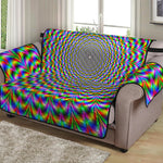 Psychedelic Web Optical Illusion Loveseat Protector