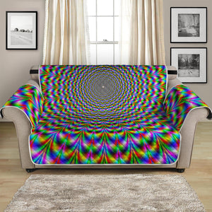 Psychedelic Web Optical Illusion Loveseat Protector