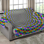 Psychedelic Web Optical Illusion Loveseat Protector