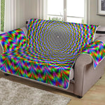 Psychedelic Web Optical Illusion Loveseat Protector